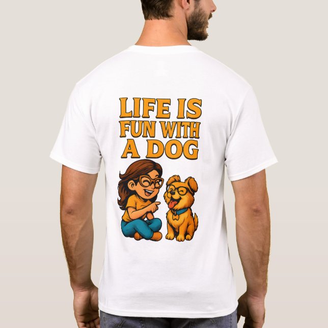 La vie de T-Shirt de base masculine est amusante a (Dos)