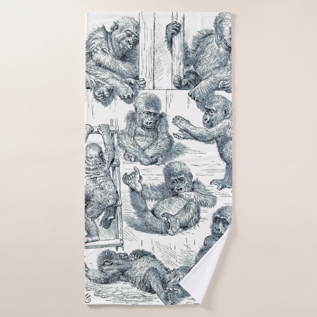 La vie d'un jeune gorille (Serviette de bain)