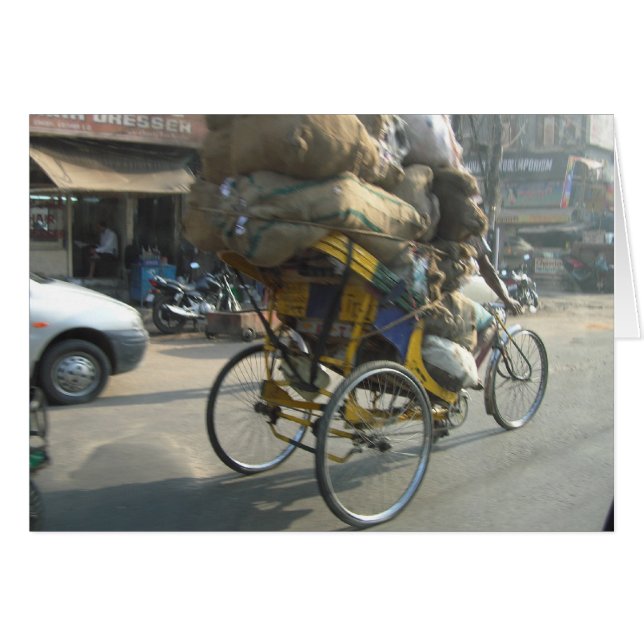 La vie en Inde : Rickshaw de vélo (Devant horizontal)