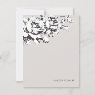 La Vie en Rose Blumengestation - Grau Mitteilungskarte