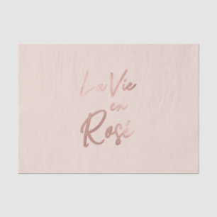 La Vie en Rose Französisch Zitat Rose Gold Pink Seidenpapier