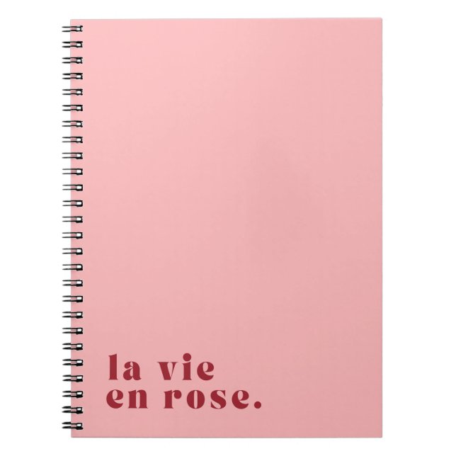 La vie en Rose Französischer Zitat Notizblock (Vorderseite)