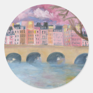 "La Vie en Rose" Runder Aufkleber