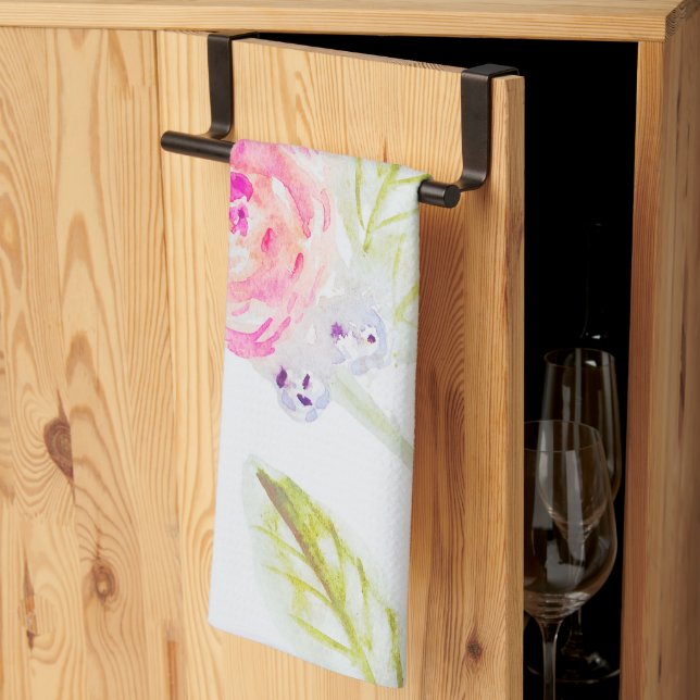 La Vie en Rose Serviette de cuisine (Pliage en tiers)