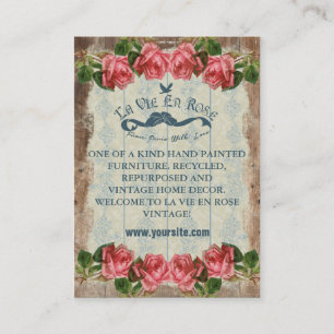 La Vie En Rose Vintage ~ Carte de visite