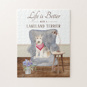 La Vie Est Avec Le Puzzle Lakeland Terrier Jigsaw