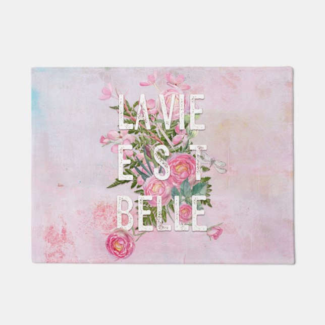 La vie est belle-Blume Parco Civico-Ciani Fußmatte (Vorderseite)