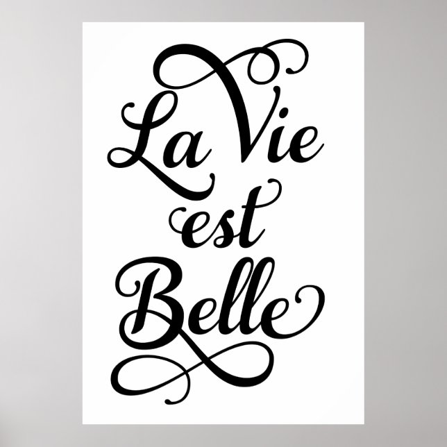 la vie est belle, das Leben ist schön, französisch Poster (Vorne)