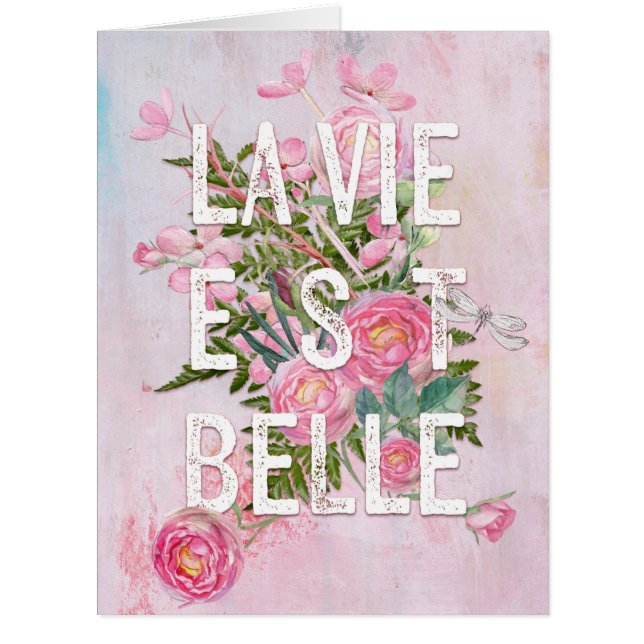 La vie est belle-Fleur Floral Vie magnifique (Devant)