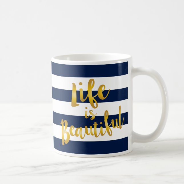 La vie est belle tasse de citation de calligraphie (Droite)