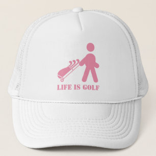 La vie est Golf Golfer Rose White Casquette de bal