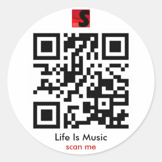 La vie est la musique Sticker QR