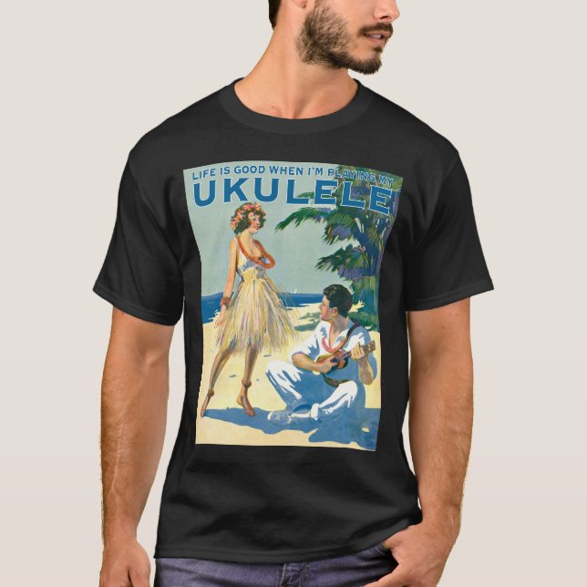 La vie est le T-shirt court foncé de la douille (Devant)