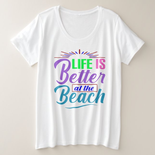 La vie est meilleure à la plage (Design devant)