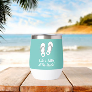 La vie est meilleure à la plage mignonne flip flop