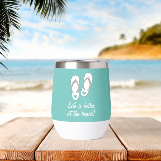 La vie est meilleure à la plage mignonne flip flop (Yoga)