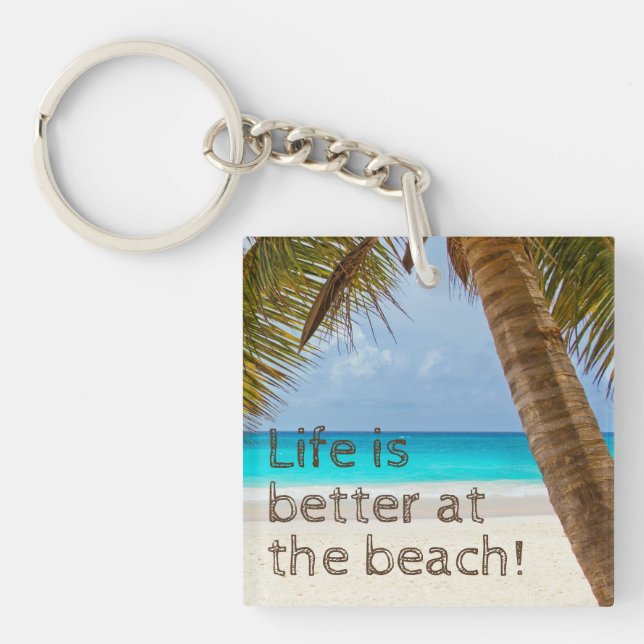 La vie est meilleure à la plage Palmier (Devant)