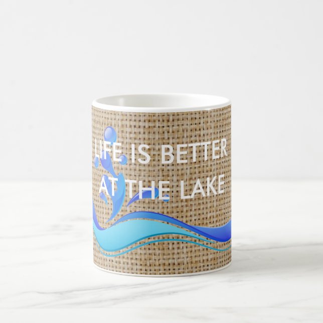 La vie est meilleure à la tasse de café (blanche) (Centre)