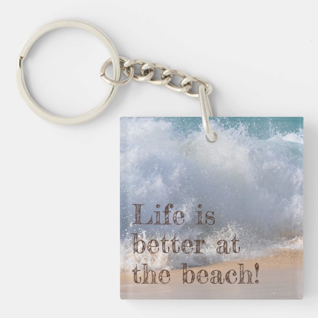 La Vie Est Meilleure À La Vague De Plage Qui S'Écr (Devant)