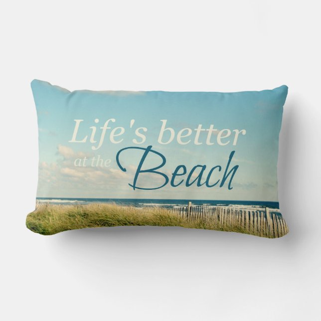 LA VIE EST MEILLEURE AU COUSSIN PHOTO DE LA PLAGE (Recto)