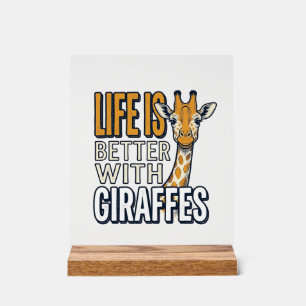 La vie est meilleure avec des girafes modèle de t-