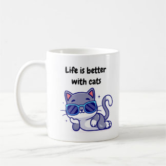 La vie est meilleure avec la tasse de chats