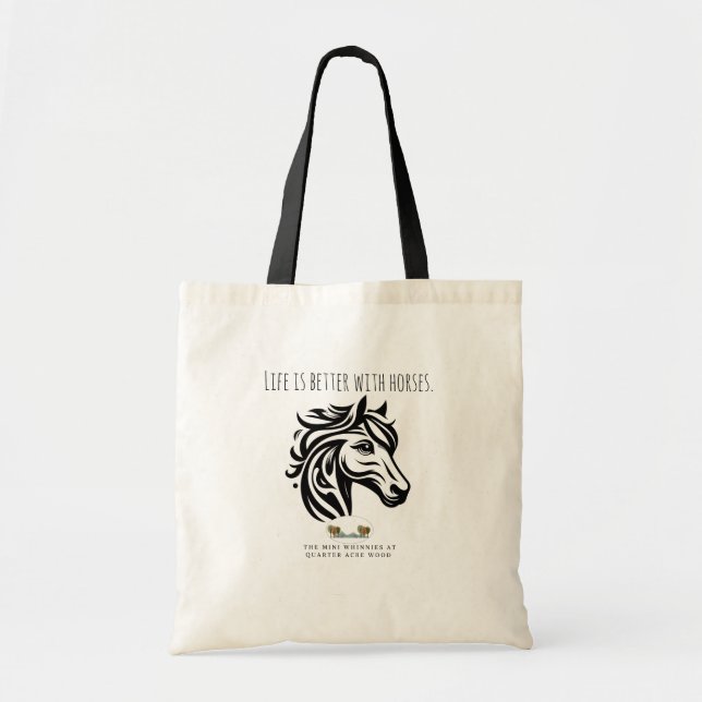 La vie est meilleure avec le sac à cheval (Devant)
