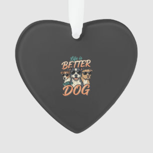 La vie est meilleure avec le vecteur de chien