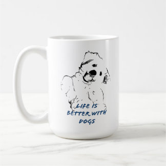 La vie est meilleure avec les chiens Mug cadeau