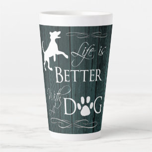 La vie est meilleure avec un chien Latte Mug - Tur