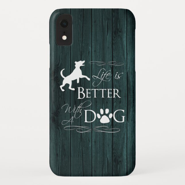 La vie est meilleure avec un coque iphone de chien (Dos)