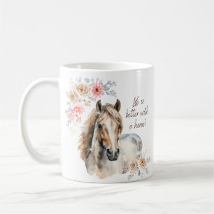 La vie est meilleure avec une tasse de café à chev