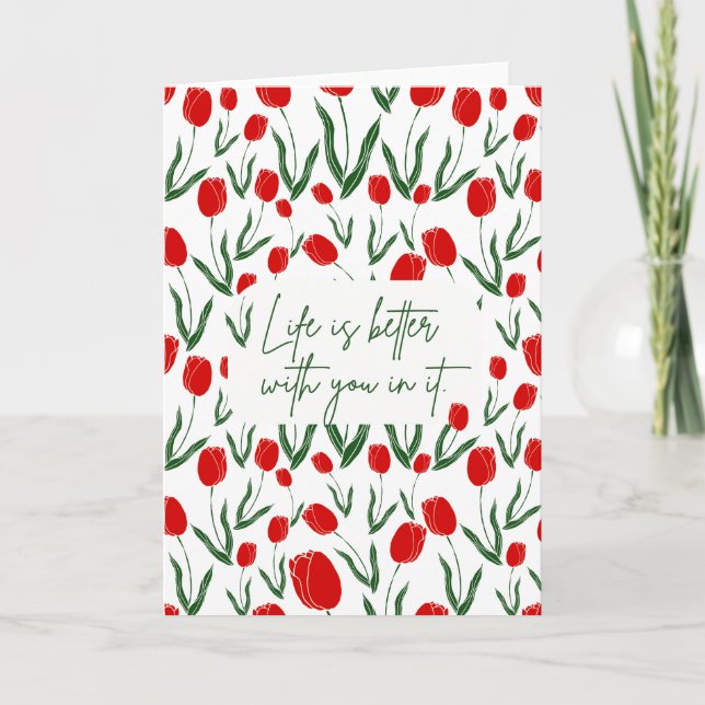 La vie est meilleure avec vous sur cette carte de  (Devant)