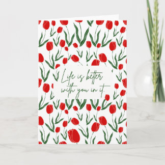 La vie est meilleure avec vous sur cette carte de 