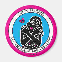 La Vie Est Précieuse 1 Pink_2.25" Magnet Rond