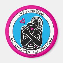 La Vie Est Précieuse 2 Pink_2.25" Magnet Rond