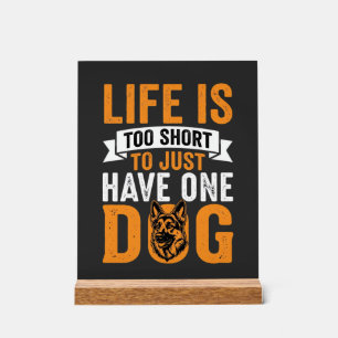 La vie est trop courte Graphique amateur de chien_
