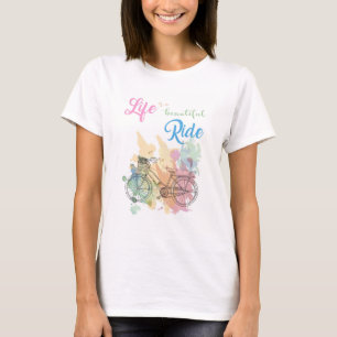 La vie est un beau T-shirt de femmes de tour