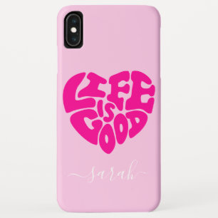 La vie est un bon coeur Nom personnalisé Coque co