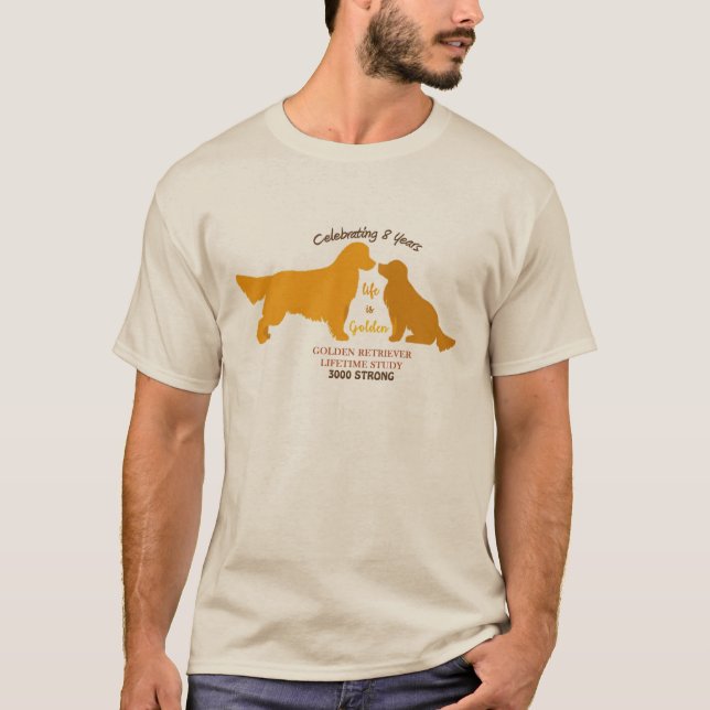 La vie est un t-shirt du 8e anniversaire d'or (Devant)