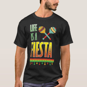 La vie est un T-shirt mexicain graphique de partie