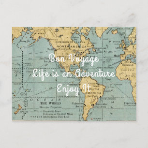 La vie est une aventure Carte Vintage   Carte post
