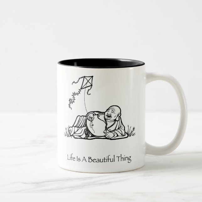 La vie est une belle tasse de café de Bouddha de (Droit)