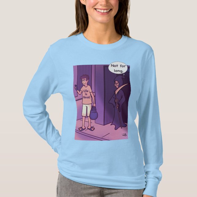 La vie est une bonne T-shirt à long feutre pour fe (Devant)