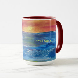La vie est une Mug au coucher du soleil