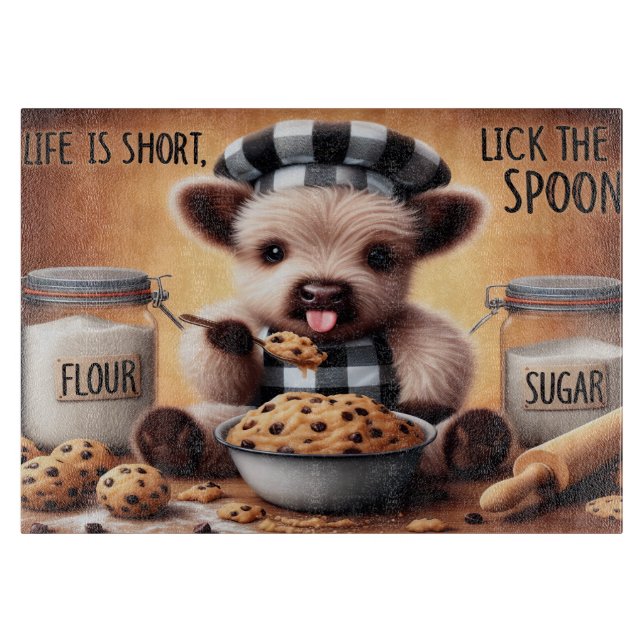 La vie est une planche à découper de vache courte (Devant)