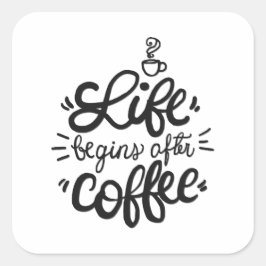 La Vie Funny Commence Après Le Sceau Sticker Café