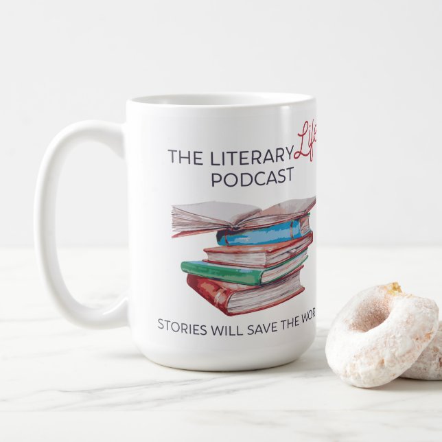 La Vie littéraire, une mug de 15 oz (Avec donut)