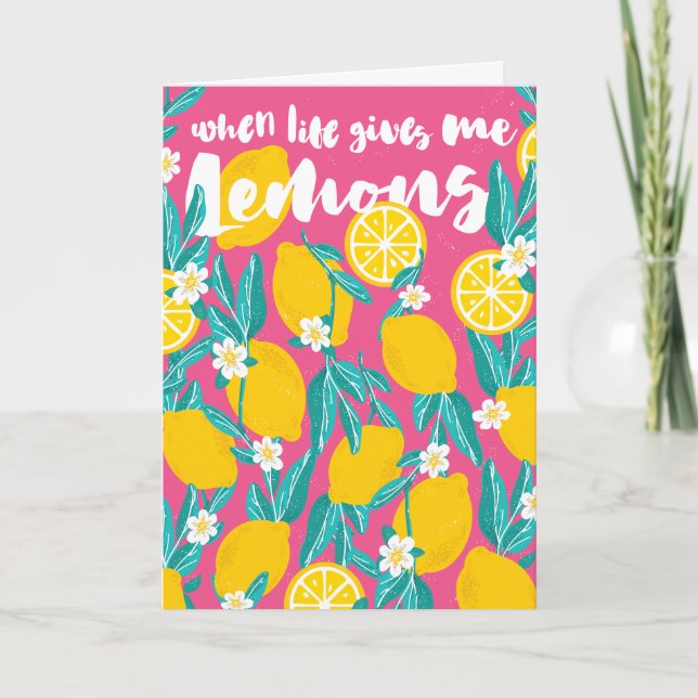 La vie me donne citrons Friendship Carte de voeux (Devant)