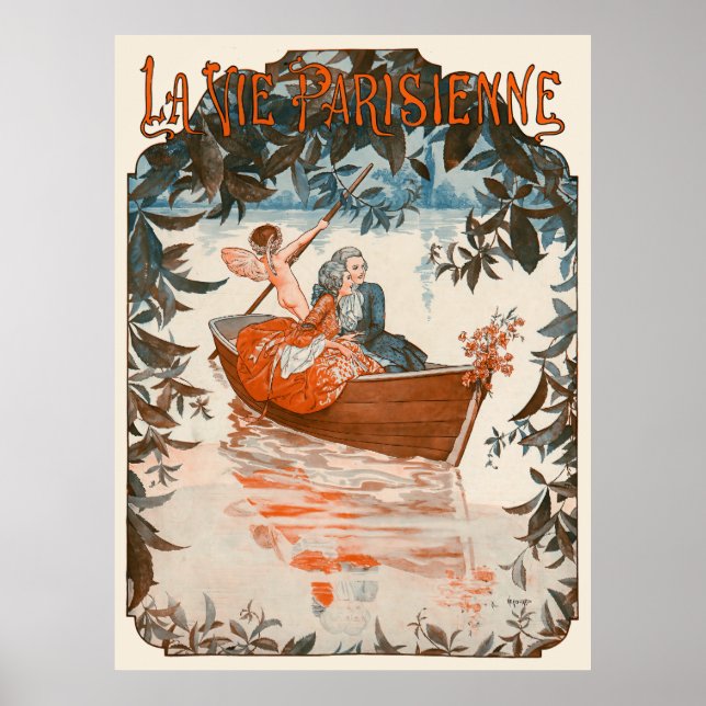 La Vie Parisienne - Barque sur l'eau Poster (Vorne)